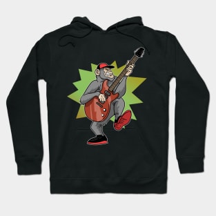 Monkey Chimpanzee Guitar Music Guitar Player Hoodie